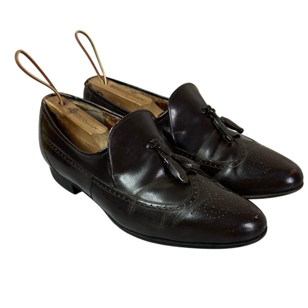 Pierre Hardy Rubber Sole Brown Leather Loafers Size US 8